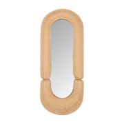 rotin Loop Specchio ovale in legno multistrato e vetro 90x220cm - Versmissen