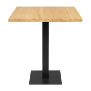 Square dining table in solid oak and black steel 70x70cm Elliot - Versmissen