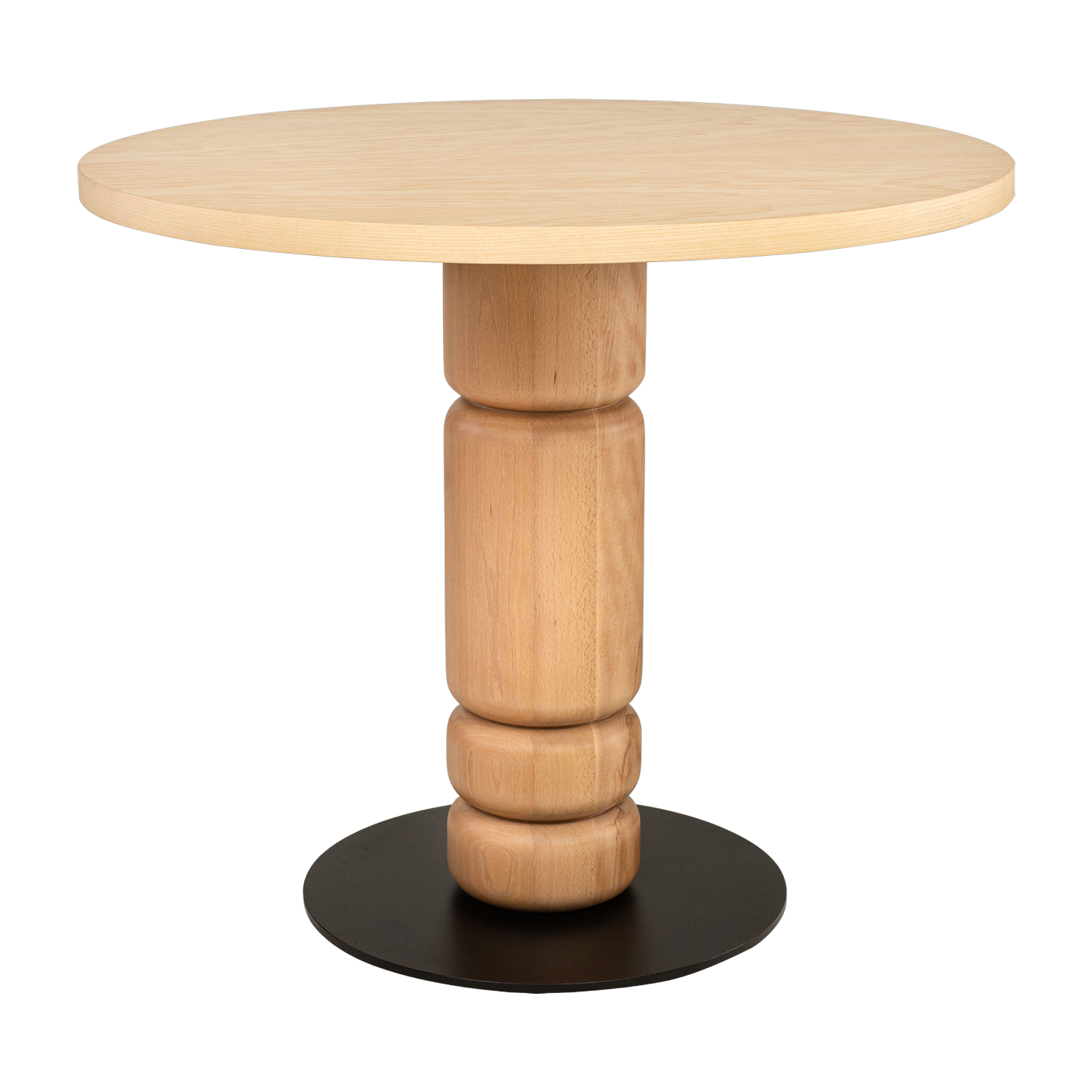ronde Tavolo da pranzo in rovere massiccio e impiallacciatura di faggio 90 cm Beads - Versmissen
