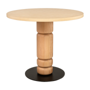 Dining table ronde in solid oak and beech veneer 90cm Beads - Versmissen