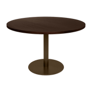 Esstisch ronde aus Eichenfurnier und dunkelbronzefarbenem Stahl 120cm Elliot -. Versmissen