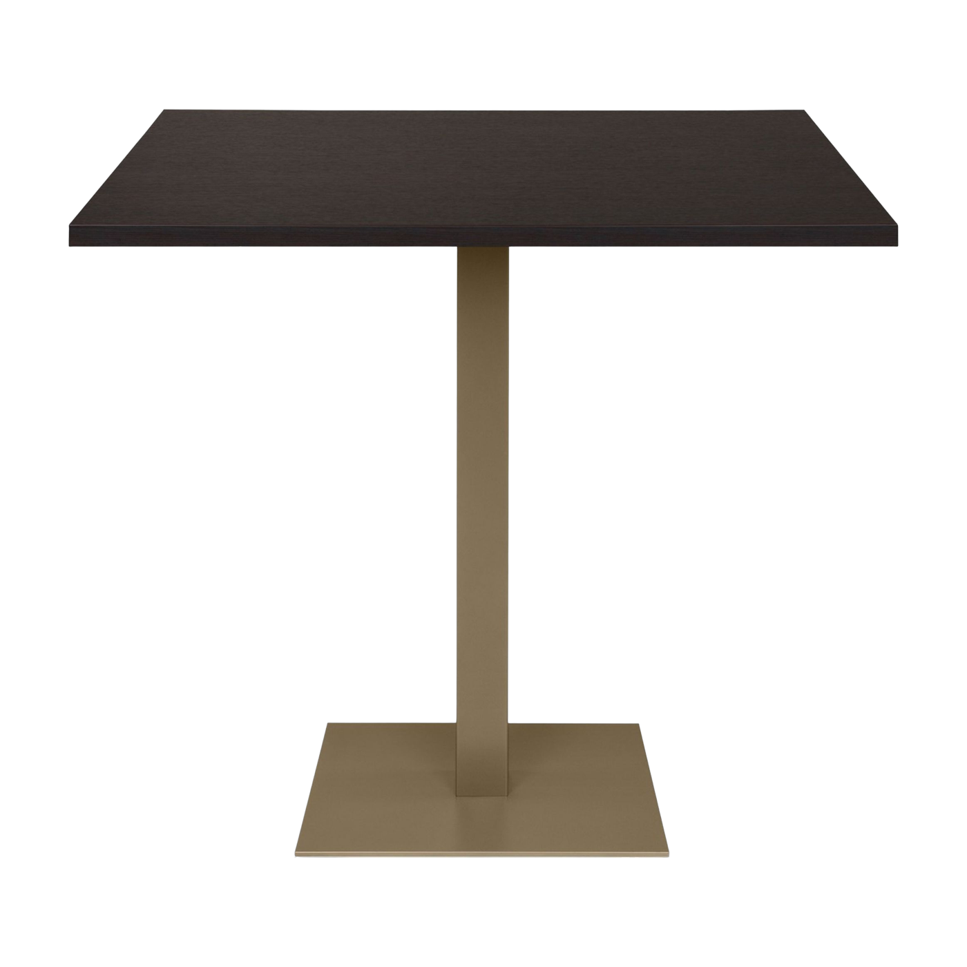 Mesa de comedor Elliot en laminado wengué y acero bronce claro, 110x70cm Versmissen