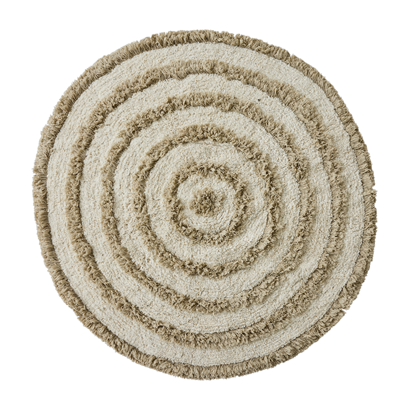 Tapis de bain rond Crème (120X120Cm) - HKLIVING