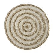Tapis de bain rond Crème (120X120Cm) - HKLIVING