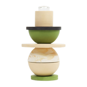 Vase Modulo mesa modular en vidrio y roca salina verde 9, 5x15cm Modulo - Studio Rosaroom