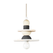 Modulo 16. 5x16cm black salt rock modular pendant - Studio Rosaroom