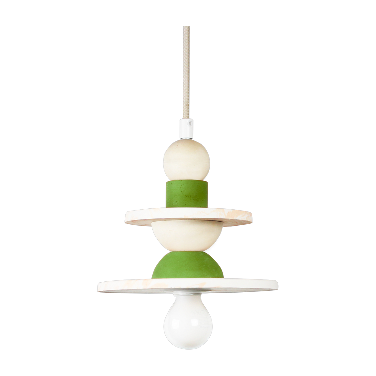 Modulo modular lamp in green salt rock 16. 5x16cm - Modulo Studio Rosaroom