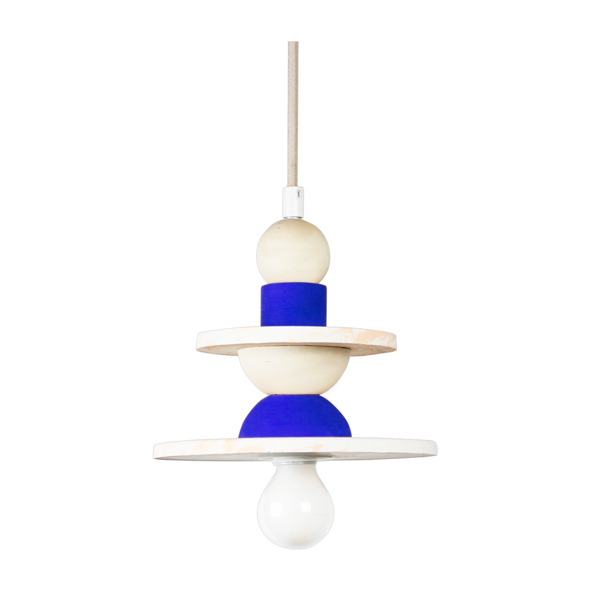 Suspension modulable en roche saline bleue 16,5x16cm Modulo - Studio Rosaroom