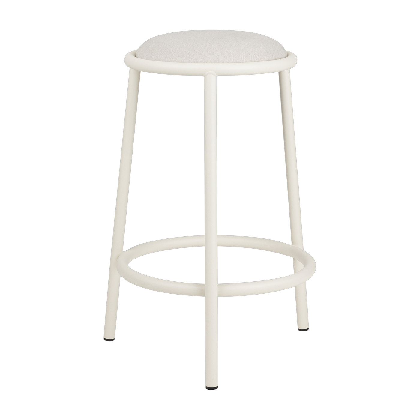 Taburete de bar Hogo piazza 68cm acero y poliéster - beige noo. ma
