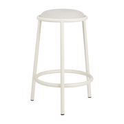 Tabouret de bar en acier et polyester beige piazza 68cm Hogo - noo.ma