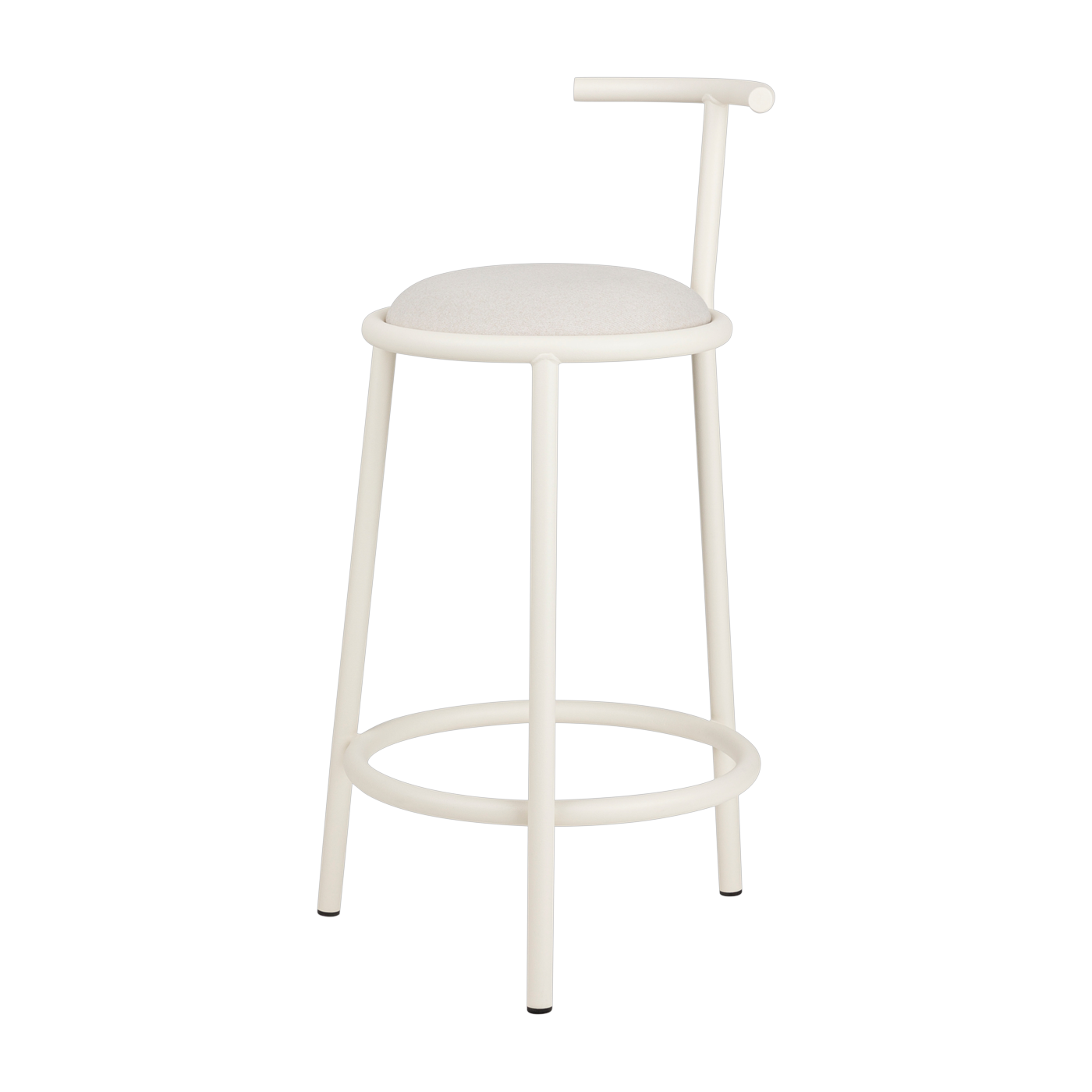 Silla de bar de acero y poliéster beige piazza 86cm Hogo - noo. ma