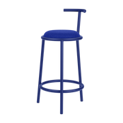 Chaise de bar en acier et polyester blueberry pie 86cm Hogo - noo.ma