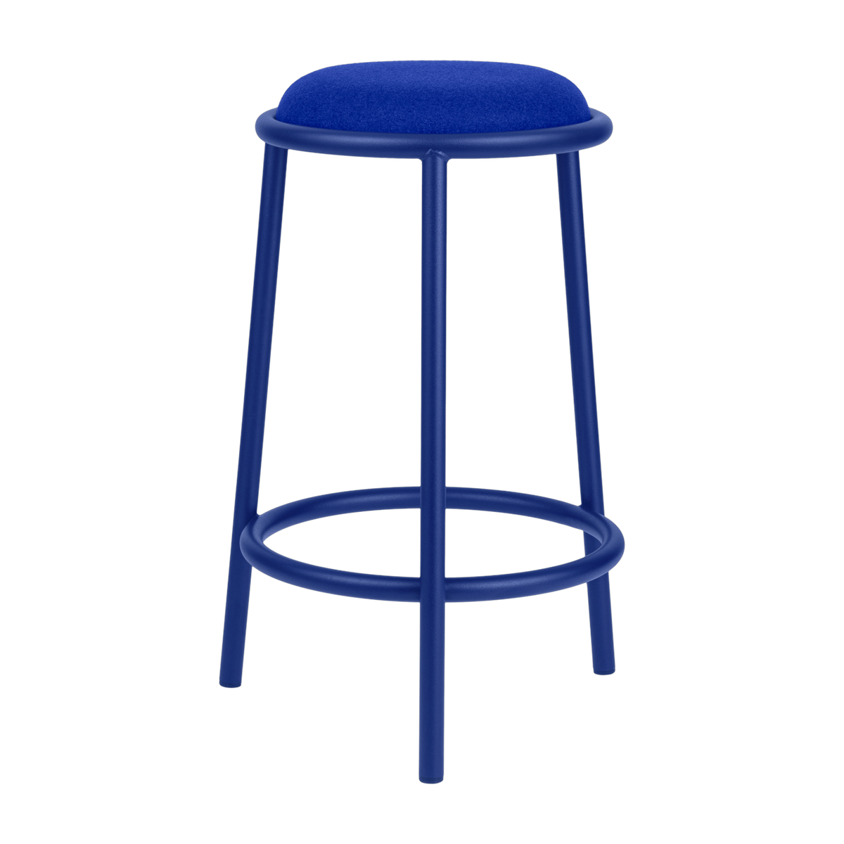 Taburete de bar de acero y poliéster blueberry pie 68cm Hogo - noo. ma