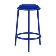 Steel and polyester bar stool blueberry pie 68cm Hogo - noo. ma