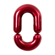 Mirror design in red glazed ceramic brillant 90 cm Zodiac - Moustache