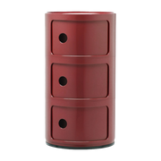 Componibili Comodino Bordeaux con 3 cassetti - Kartell