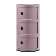 3-drawer mauve bedside table Componibili - Kartell