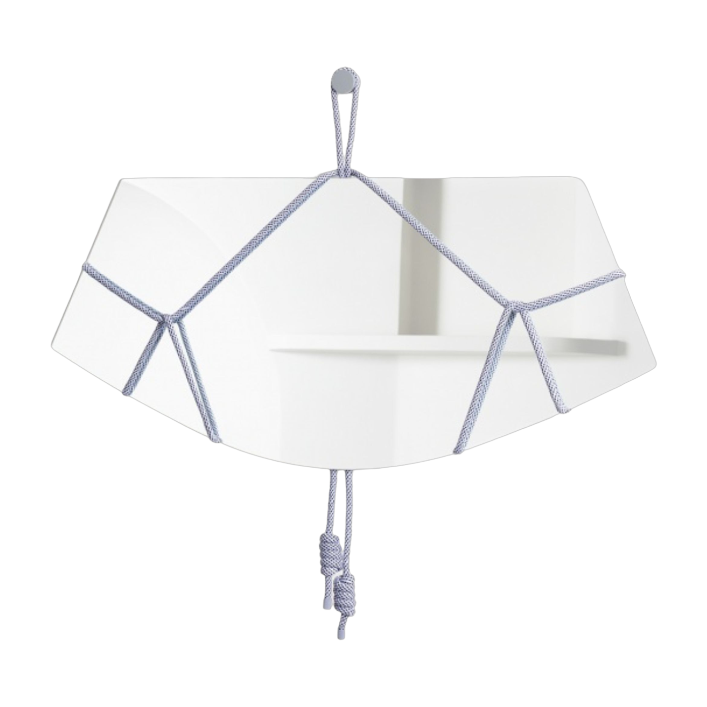 Miroir avec cordes bleues ciel 65cm Shibari - Moustache
