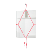 Rechteckiger Spiegel mit rosa Seilen 65cm Shibari -. Moustache