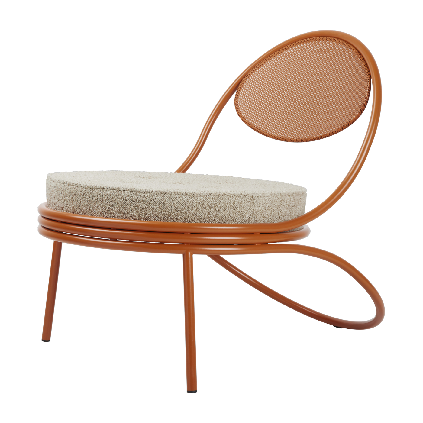 Copacabana curly orange lounge chair - Gubi