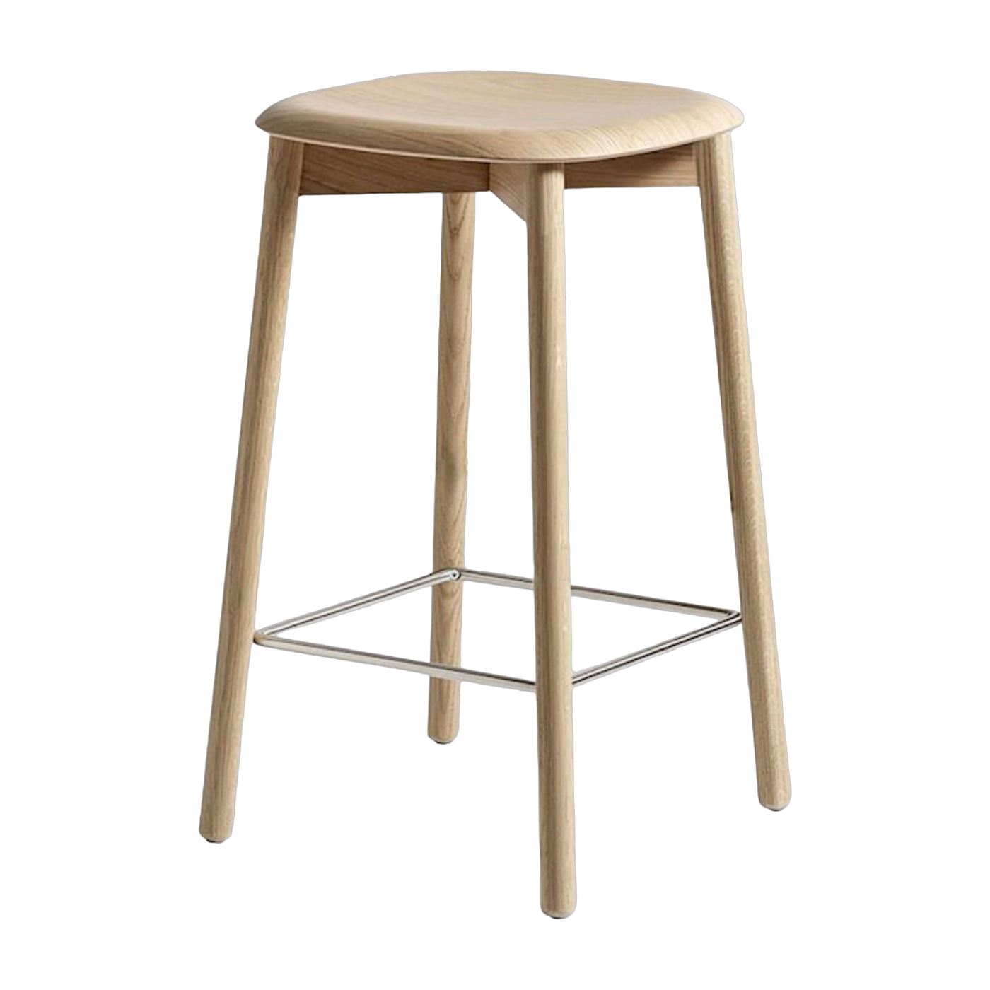 Taburete de roble lacado natural 37,5x65cm - HAY