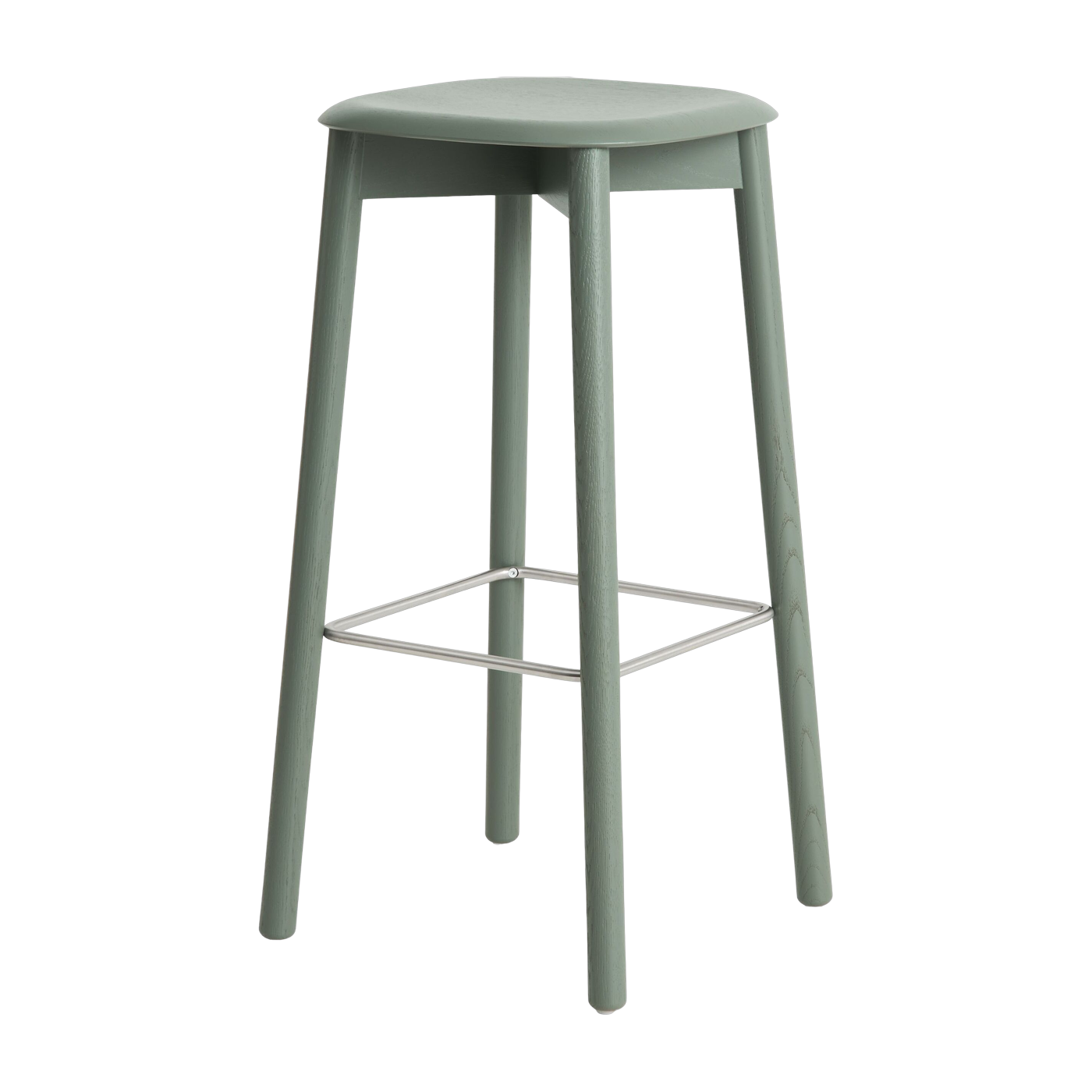 Oak stool lacquered green 37.5x65cm - HAY