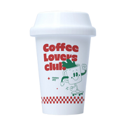Vase in white ceramic 14x14x20cm Cup of Coffee - Fluid Market