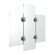 Spiegel design versilbert 139x100cm Shpera triptych.