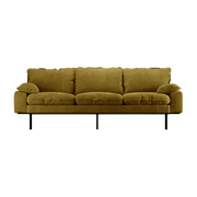 Olivfarbenes 3-Sitzer-Sofa aus Samt Retro -. HKliving