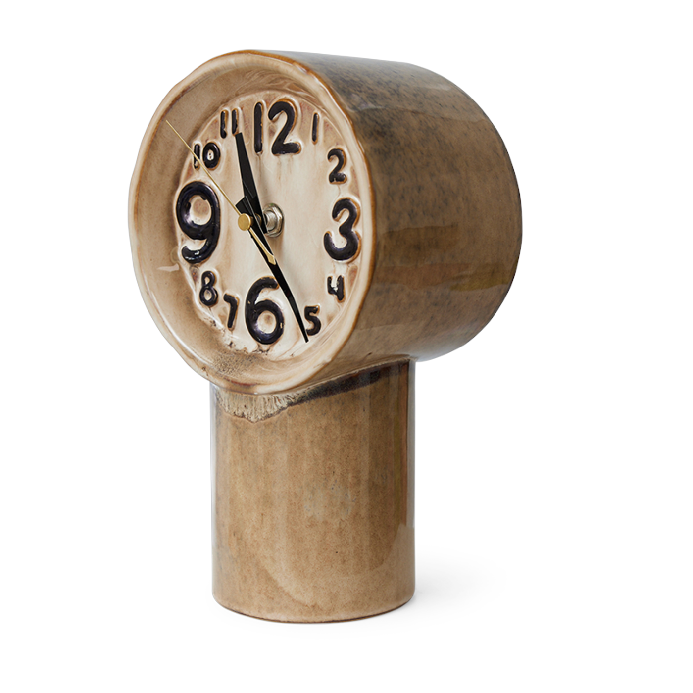 Horloge rétro en céramique crème 23,5cm - HKLIVING