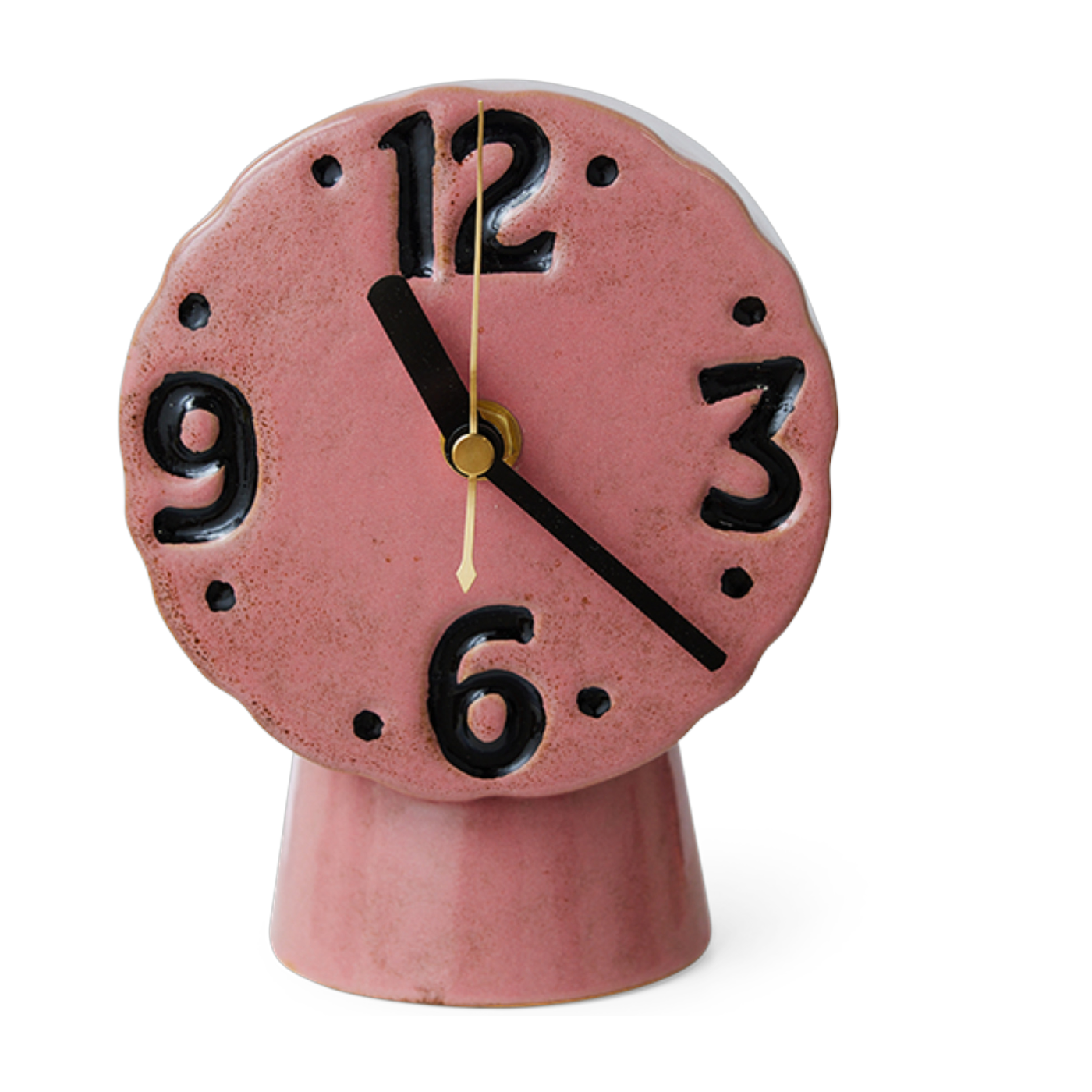 Horloge rétro en céramique rose 16,2cm - HKLIVING