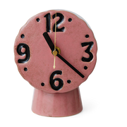 Retro Ceramic Clock Pink - HKLIVING