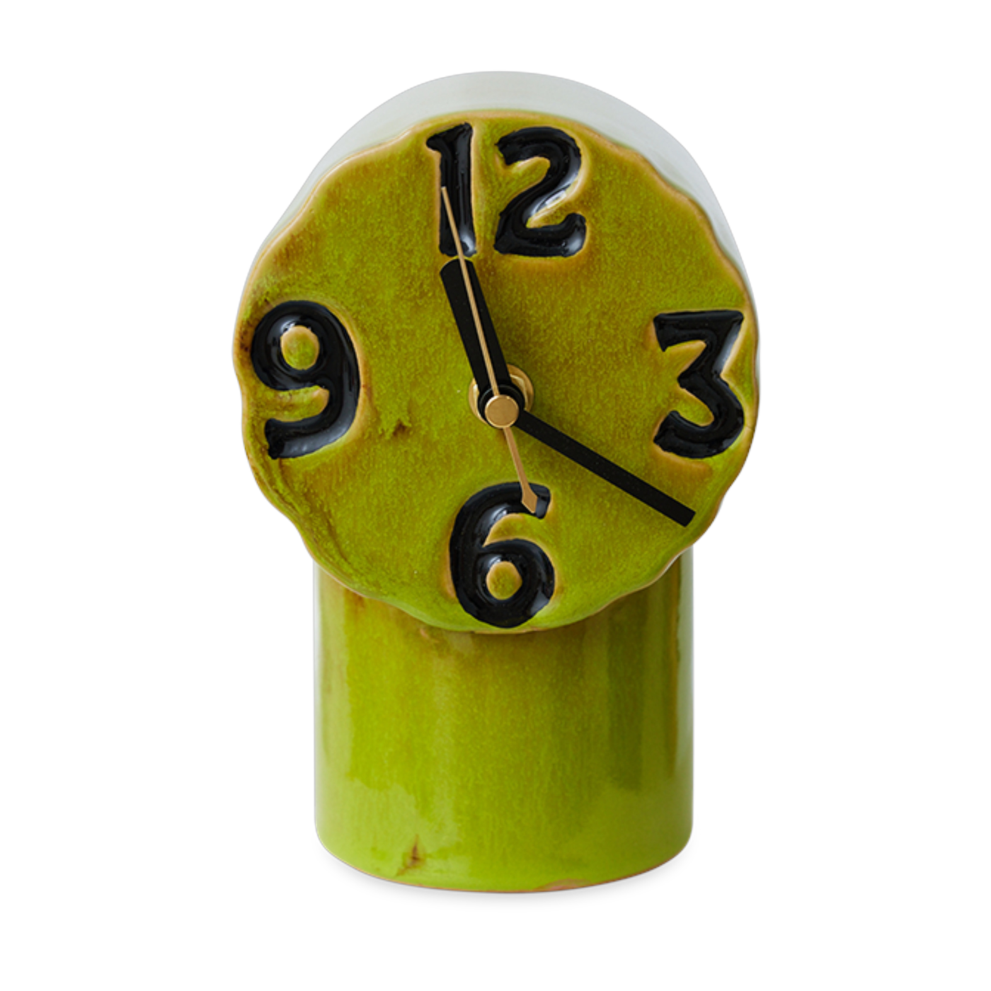 Horloge rétro en céramique olive 17,5cm - HKLIVING