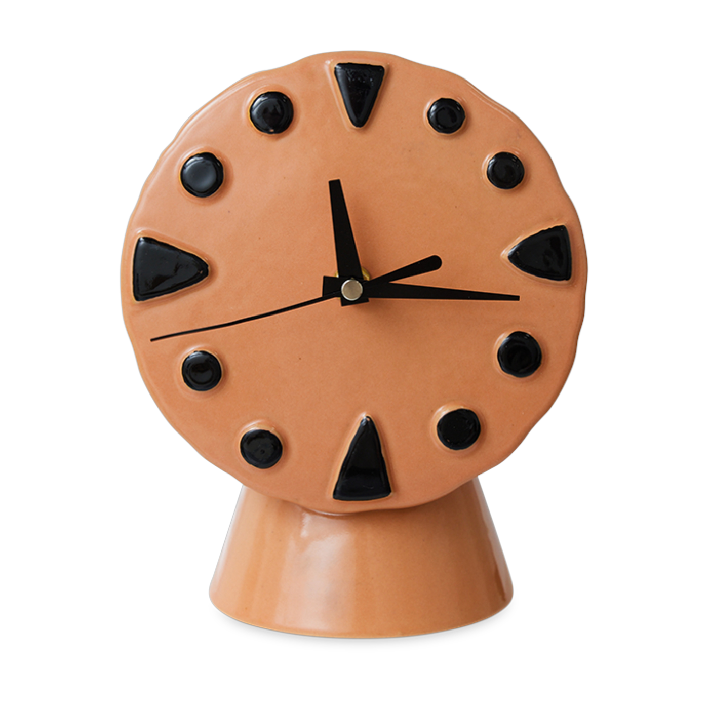 Horloge rétro en céramique peach 20,8cm - HKLIVING