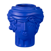 Vase blue terracotta face 33cm Women - Seletti