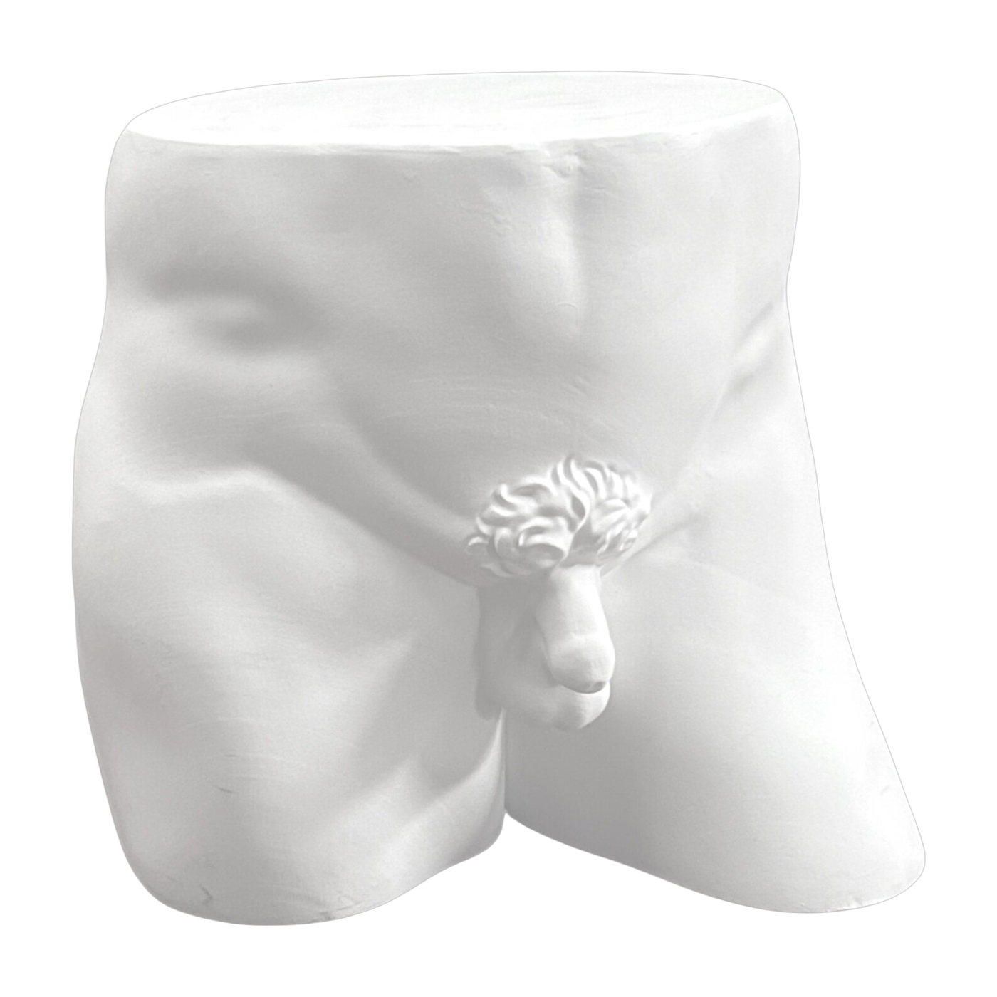 طاولة جانبية رجل من الإسمنت الأبيض 49,9x38,5x45سم Piece of me - Seletti