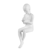 Lampe Mädchen aus weißem Kunstharz 23, 2x13, 5x49, 5cm Inner Glow Mini Girl -. Seletti