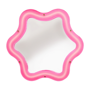 Led-Spiegel aus Acryl und rosafarbenem Glas 85, 5x77, 5cm Supercurve -. Seletti