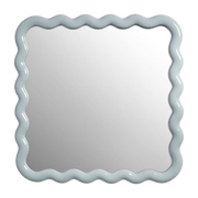 Blue polyresin square mirror 59. 5x59. 5x3 Zigzag - &Klevering