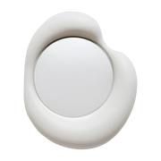 Grand white ceramic mirror design Ingres Dominique - Moustache