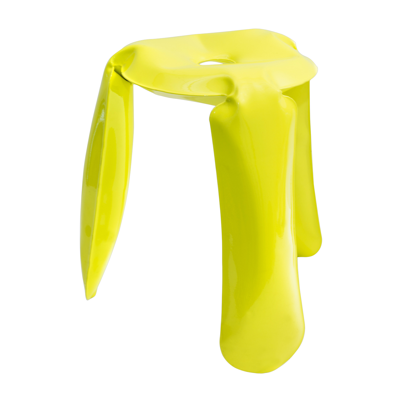 Hocker aus gelbem Edelstahl brillant Plopp mini - -. Zieta