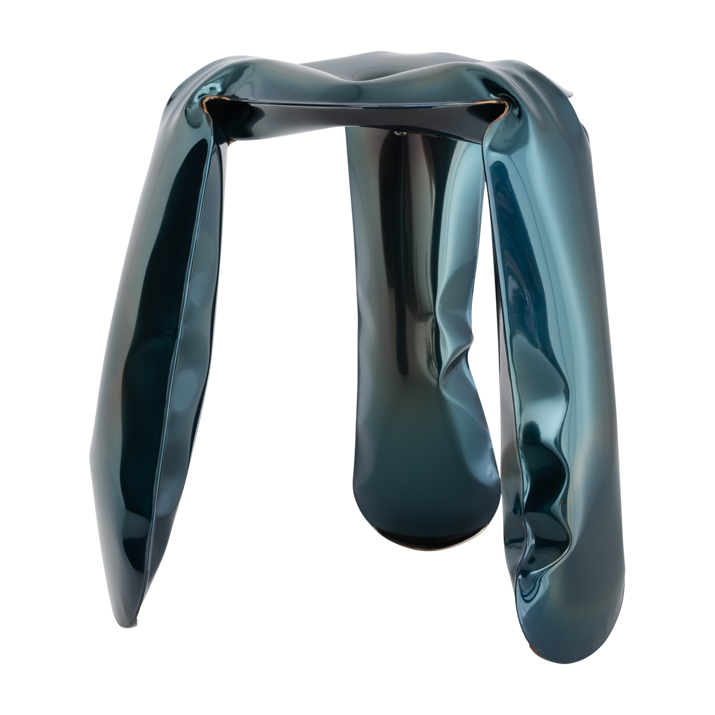 Hocker aus Edelstahl in Cosmic Blue Plopp mini - -. Zieta