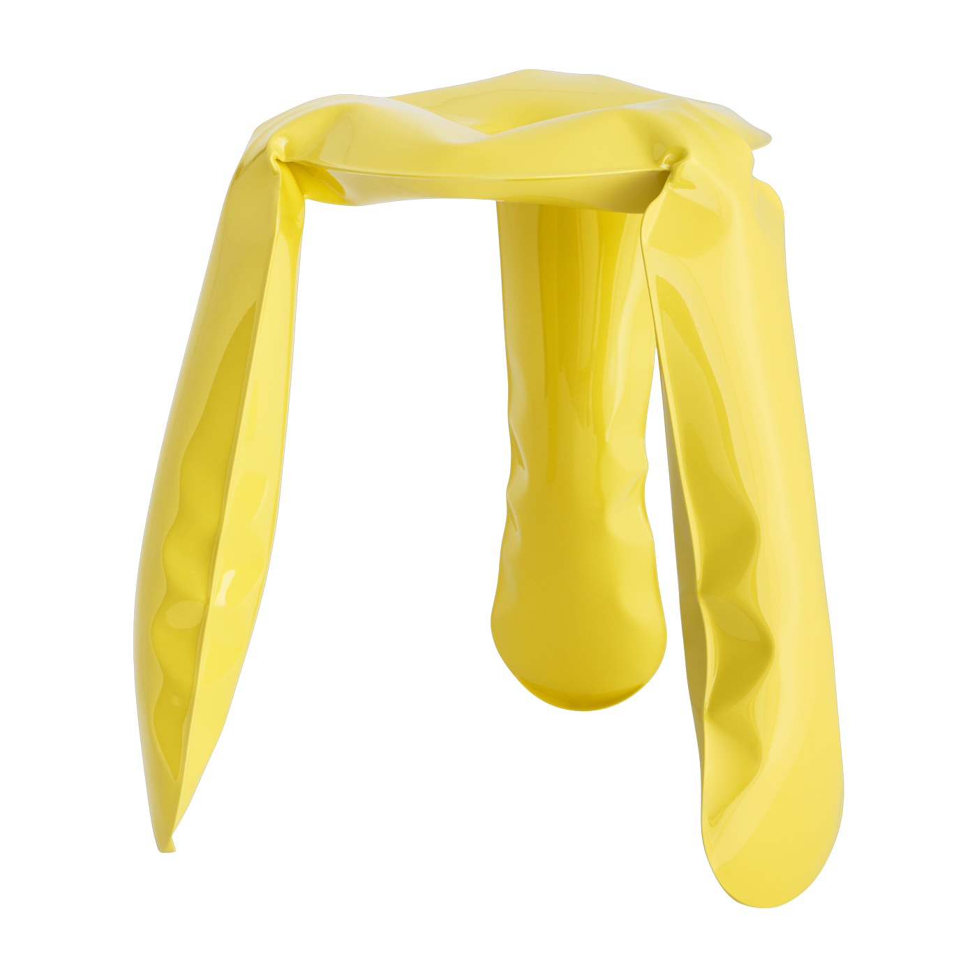 Gelber Stahlhocker brillant 35x50cm Plopp Standard -. Zieta