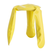 Tabouret en acier jaune brillant 35x50cm Plopp Standard - Zieta