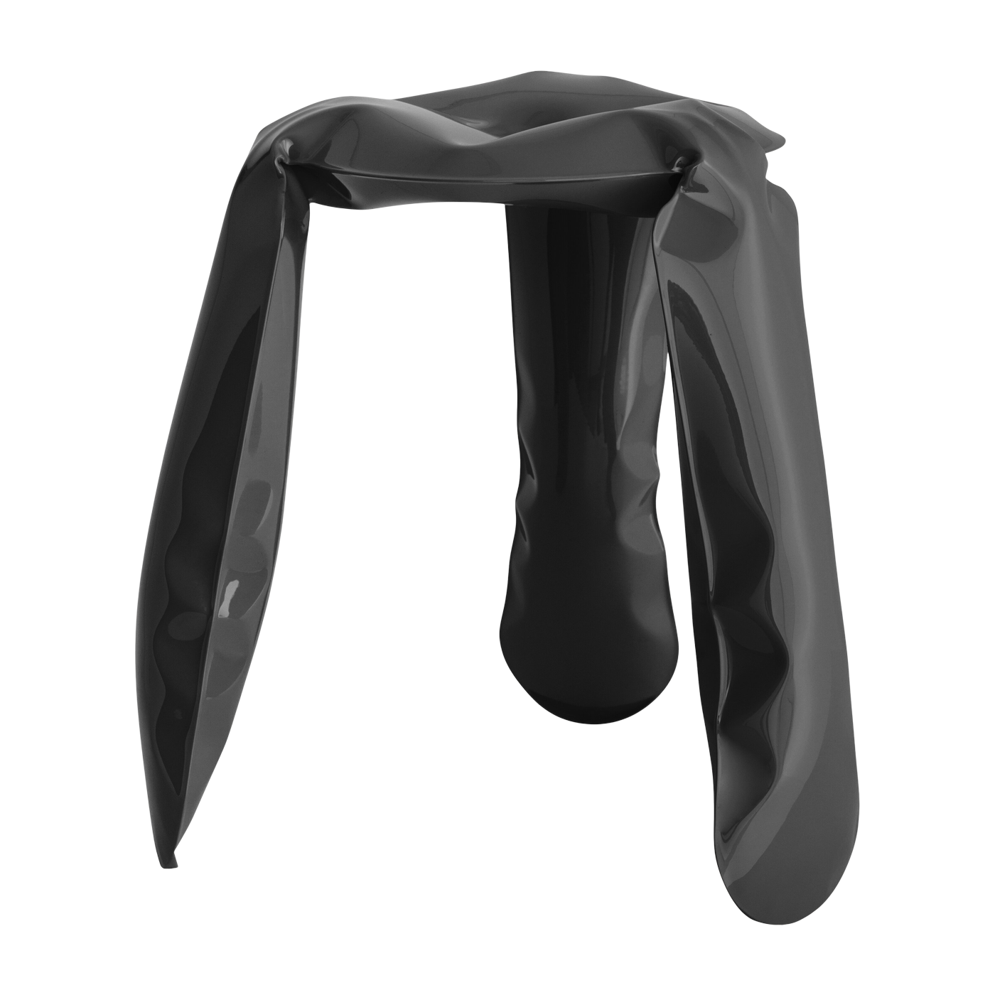 Black steel stool 35x50cm Plopp Standard - Zieta