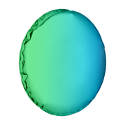 Mirror design emerald green and sapphire blue 75cm OKO - Zieta