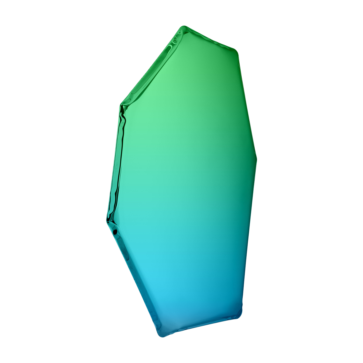 Specchio in acciaio inossidabile blu zaffiro e smeraldo 149x94x6cm Tafla C2 - Zieta