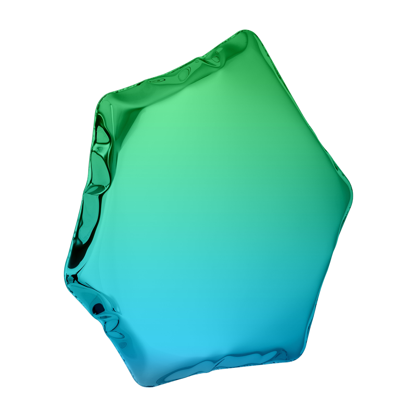 Specchio in acciaio inossidabile blu zaffiro e smeraldo 55x50x6cm Tafla C6 - Zieta