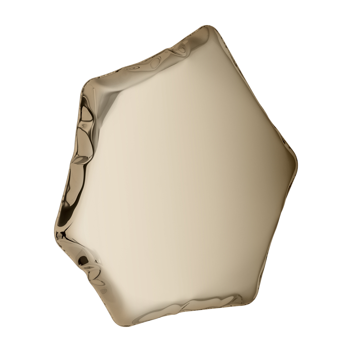 Specchio in acciaio inox dorato 55x50x6cm Tafla C6 - Zieta