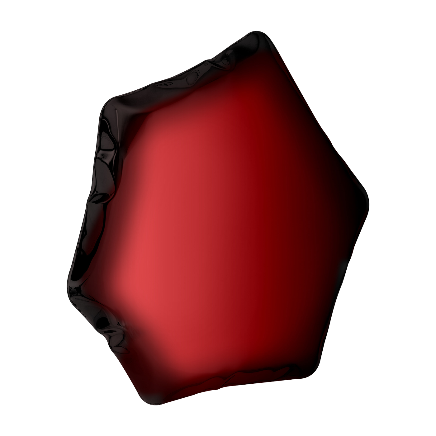 Specchio in acciaio inox rosso rubino 55x50x6cm Tafla C6 - Zieta
